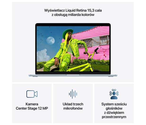 Apple MacBook Air M5/32GB/1TB/Mac OS Błękitny 10R GPU US - 1506455 - zdjęcie 5